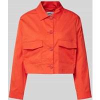 ROBE LÉGÈRE Cropped Jacke mit Pattentaschen in Rot, Größe 38 von ROBE LÉGÈRE