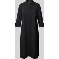 ROBE LÉGÈRE Knielanges Hemdblusenkleid mit 3/4-Arm in Black, Größe 38 von ROBE LÉGÈRE