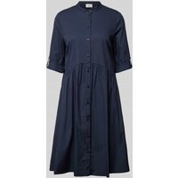 ROBE LÉGÈRE Knielanges Hemdblusenkleid mit Maokragen in mint in Marine, Größe 36 von ROBE LÉGÈRE