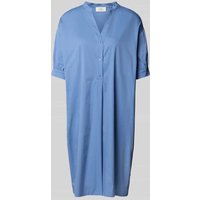 ROBE LÉGÈRE Knielanges Hemdblusenkleid mit kurzer Knopfleiste in Rauchblau, Größe 40 von ROBE LÉGÈRE