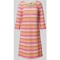 ROBE LÉGÈRE Knielanges Strickkleid mit Rundhalsausschnitt in Pink, Größe 48 von ROBE LÉGÈRE