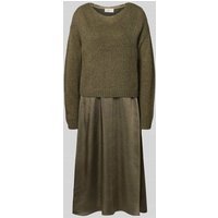 ROBE LÉGÈRE Midikleid im Double-Layer-Look in Khaki, Größe 46 von ROBE LÉGÈRE
