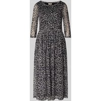 ROBE LÉGÈRE Midikleid mit Allover-Animal-Print in Black, Größe 48 von ROBE LÉGÈRE