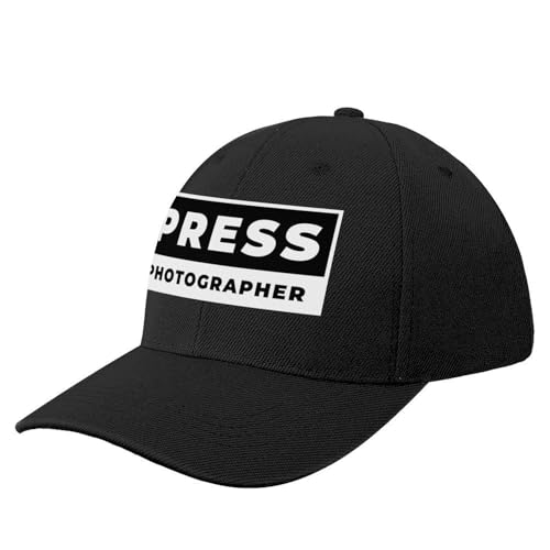 Baseballkappe Basecap Presse Fotograf ID Baseball Cap Big Size Hut Luxus Cap Pferdemütze Damen Herren von ROBEIUO