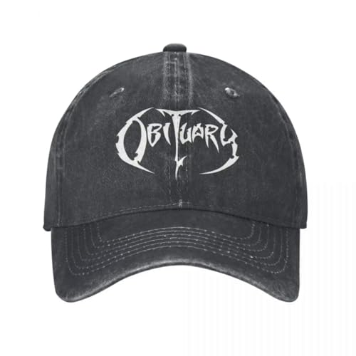 Cowboy-Baseballkappe Basecap Y2K Rock Death Metal Band Amerikanisches Logo Baseball Vintage Distressed Washed Obituary Kopfbedeckung Unisex Outdoor Workout Hüte Kappe von ROBEIUO