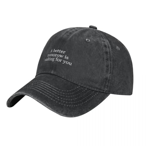 Gewaschene Baumwolle Cowboy-Baseballkappe The Rose Kpop Woosung Hat A Better Tomorrow is Waiting for You Cowboyhut Strandhut Visier Herrenmütze Damen von ROBEIUO