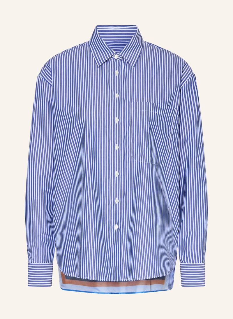 Robert Friedman Hemdbluse Im Materialmix blau von ROBERT FRIEDMAN