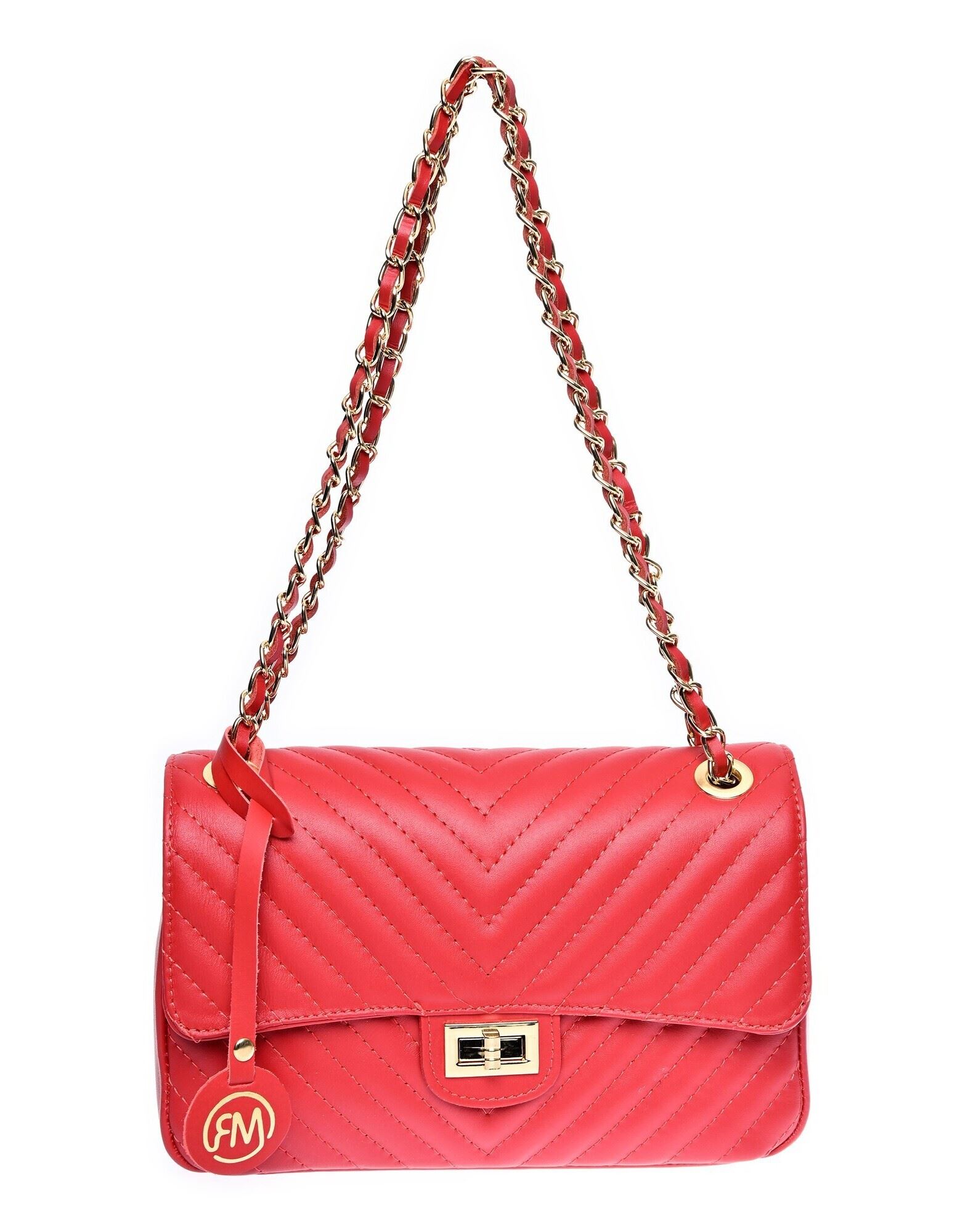 ROBERTA M Schultertasche Damen Rot von ROBERTA M