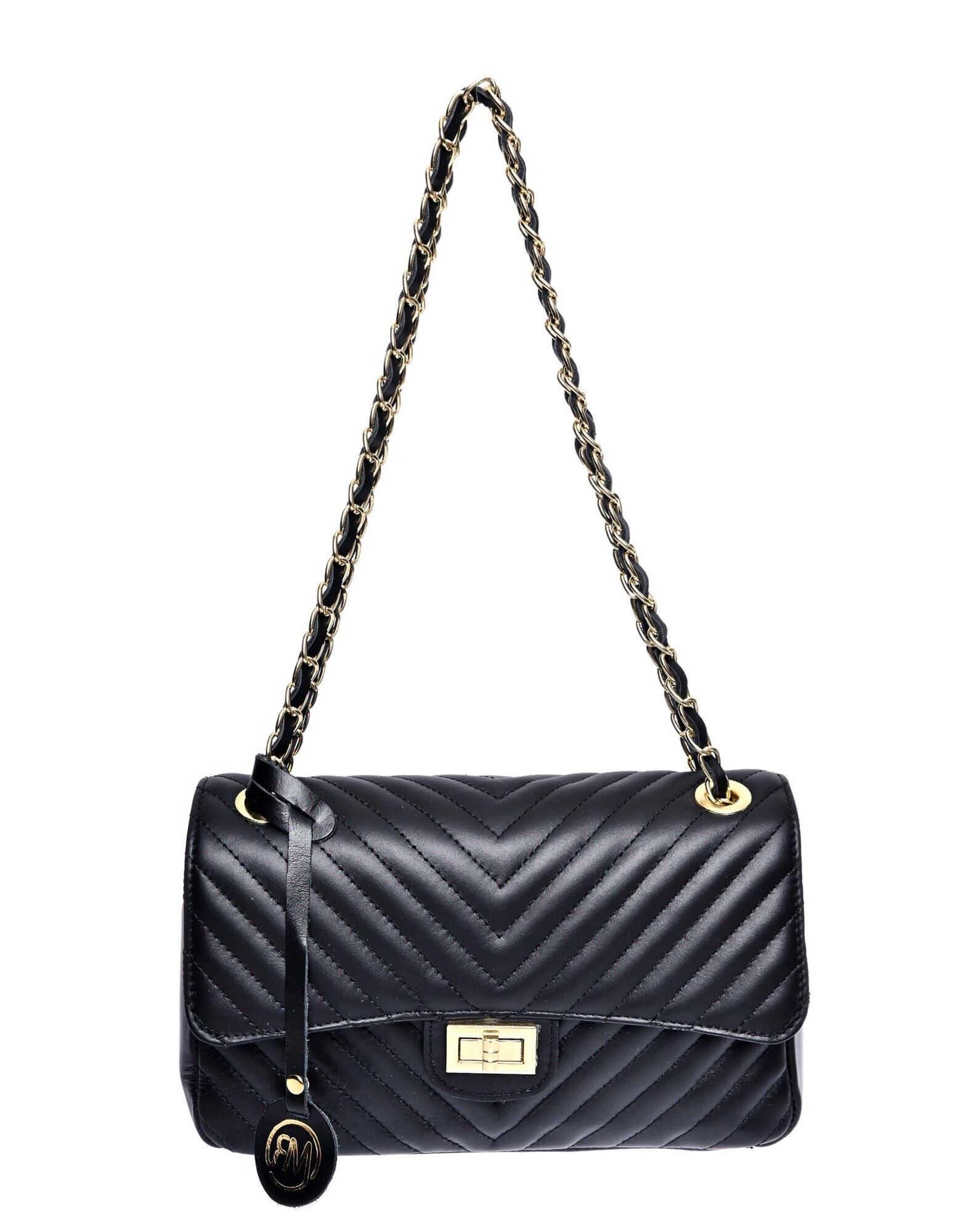 ROBERTA M Schultertasche Damen Schwarz von ROBERTA M