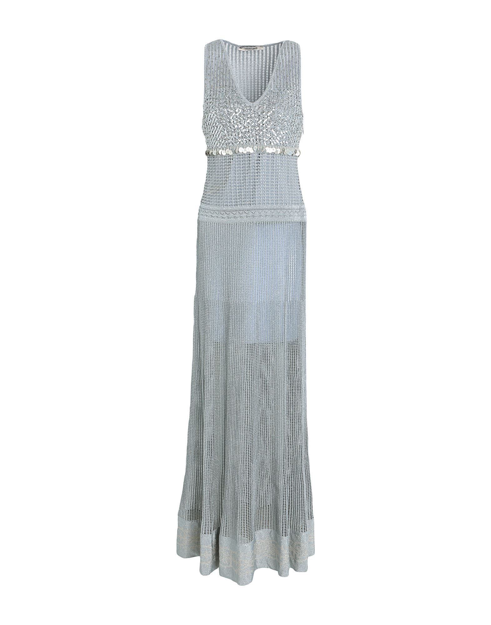 ROBERTO CAVALLI Maxi-kleid Damen Silber von ROBERTO CAVALLI