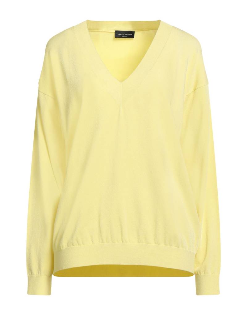 ROBERTO COLLINA Pullover Damen Pastellgelb von ROBERTO COLLINA