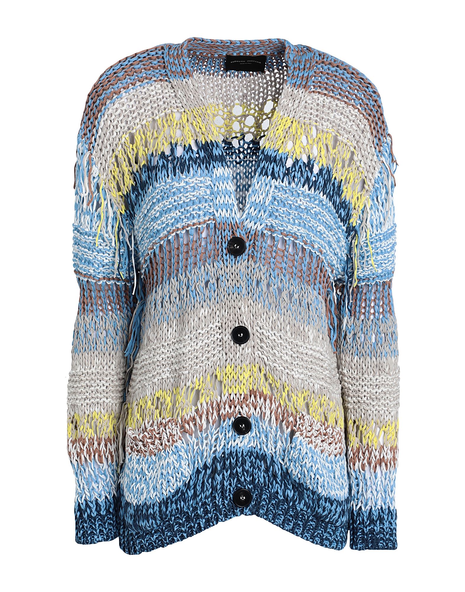 ROBERTO COLLINA Strickjacke Damen Azurblau von ROBERTO COLLINA