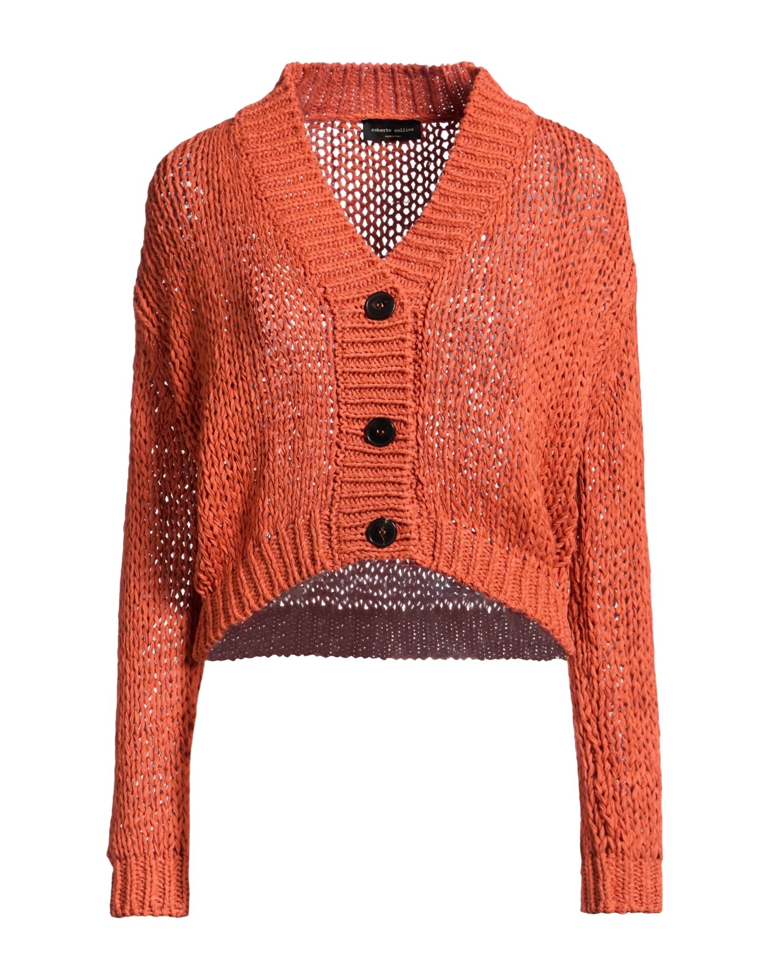 ROBERTO COLLINA Strickjacke Damen Rostrot von ROBERTO COLLINA