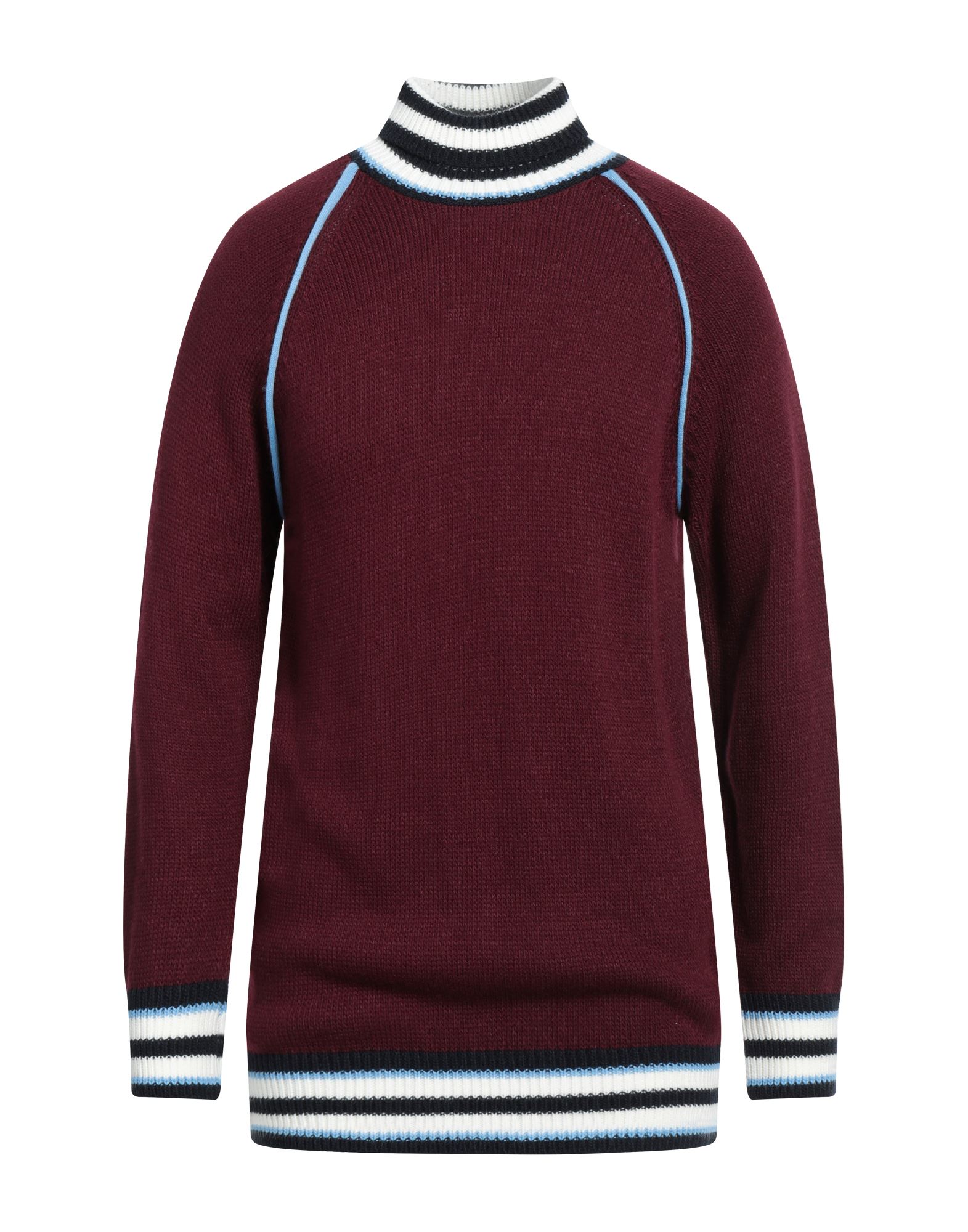 ROBERTO P  Luxury Rollkragenpullover Herren Bordeaux von ROBERTO P  Luxury