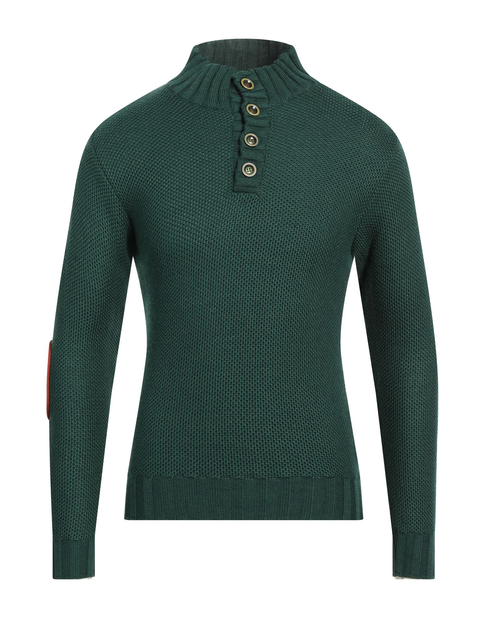 ROBERTO P  Luxury Rollkragenpullover Herren Dunkelgrün von ROBERTO P  Luxury