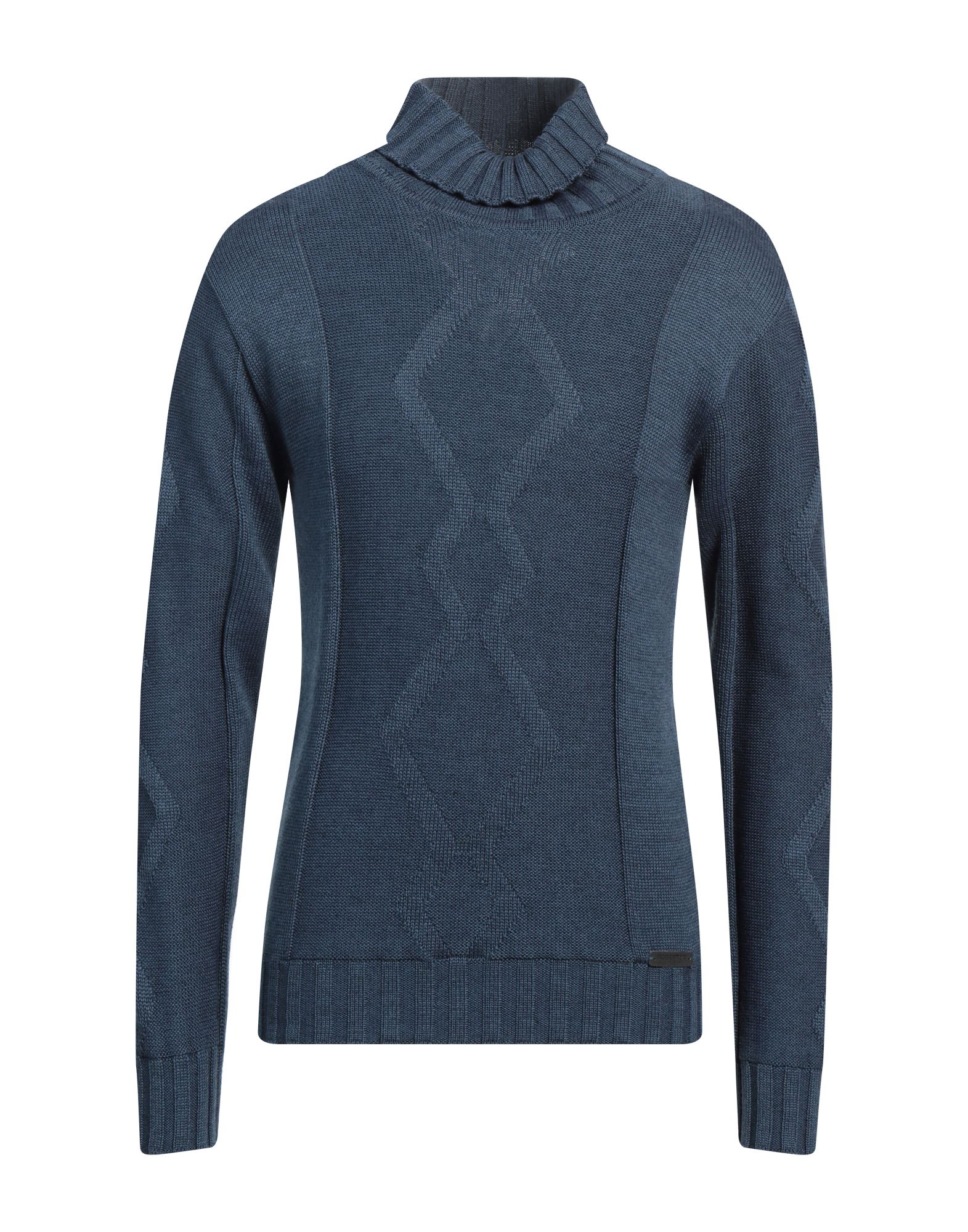 ROBERTO P  Luxury Rollkragenpullover Herren Taubenblau von ROBERTO P  Luxury