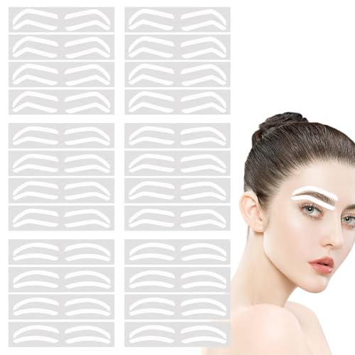24 Paar Augenbrauen-Schablonen für Damen, Einweg-Augenbrauenband, 3 Augenbrauenformen, geeignet zum Färben, Make-up und Airbrush-Färben 24 Paar Augenbrauen-Schablonen für Damen, Einweg-Augenbrauenband, 3 Augenbrauenformen, geeignet zum Färben, Make-up und Airbrush-Färben von ROBOHOOK