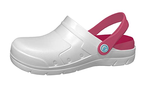 ROBUSTA Unisex Calzado sanitario Cloud White-PINK 3M, Blanco, 37 EU Weit von ROBUSTA