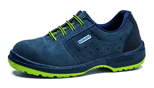 ROBUSTA Unisex Calzado seguridad ACEBO S1+P+SRC Acero 35/50, Azul, 41 EU Weit von ROBUSTA