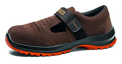 ROBUSTA Unisex Calzado seguridad Sandalo S1+SRC NO Metal 36/48, Marrón, 37 EU Weit von ROBUSTA