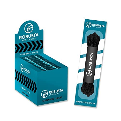 ROBUSTA Unisex Pack 30 Pares Cordon Negro 100 cm, Small Weit von ROBUSTA