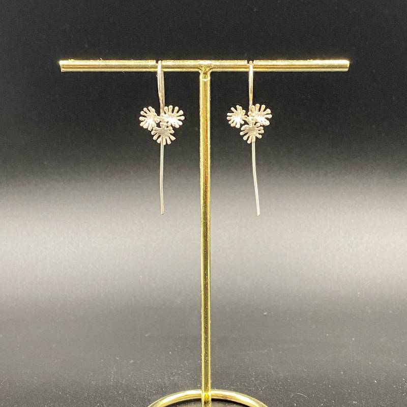 Lange Ohrringe Sterlingsilber, Blumen Hängeohrringe Damen, Rocia Designer Ohrschmuck, Sommer Geschenk Für Freundin Oder Mutter, Wasserfest von ROCIABoutique