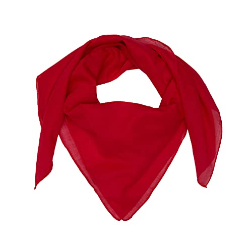 Baumwolltuch Schal Kopftuch Damen Herren Unisex Bandana Halstuch Accessoire Multifunktionstuchviele Atmungsaktiv und Weich Gesichtsschutz für Herbst und Winter Farben 100x100 cm (Rot) von ROCK DADDY Estd 2000 ROCK HARD CLOTHING