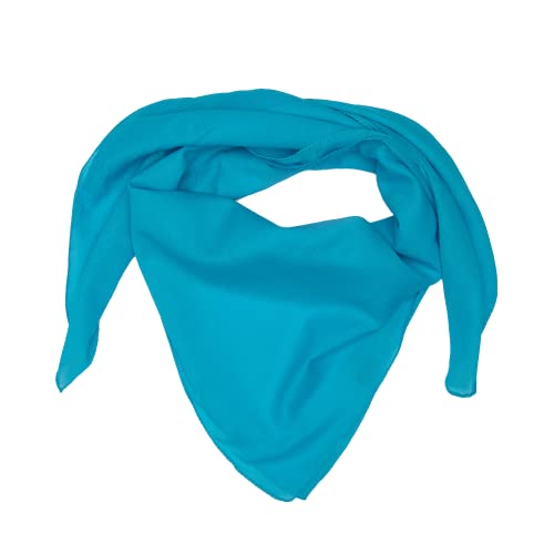 Baumwolltuch Schal Kopftuch Damen Herren Unisex Bandana Halstuch Accessoire Multifunktionstuchviele Atmungsaktiv und Weich Gesichtsschutz für Herbst und Winter Farben 100x100 cm (Türkis) von ROCK DADDY Estd 2000 ROCK HARD CLOTHING