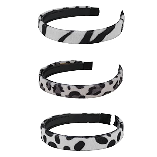 Haarschmuck Haaraccessoire Leopard Retro Verschiedene Motive Haarreifen Damen Vintage Haarband Headband Breite Haarreifen für Damen Mädchen (Animal Print 3er Set) von ROCK DADDY Estd 2000 ROCK HARD CLOTHING