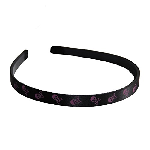 Haarschmuck Haaraccessoire Leopard Retro Verschiedene Motive Haarreifen Damen Vintage Haarband Headband Breite Haarreifen für Damen Mädchen (Fliegender Totenkopf Haarreifen) von ROCK DADDY Estd 2000 ROCK HARD CLOTHING