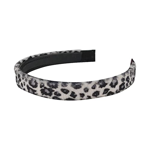 Haarschmuck Haaraccessoire Leopard Retro Verschiedene Motive Haarreifen Damen Vintage Haarband Headband Breite Haarreifen für Damen Mädchen (Haarreif Schnee Leopard) von ROCK DADDY Estd 2000 ROCK HARD CLOTHING