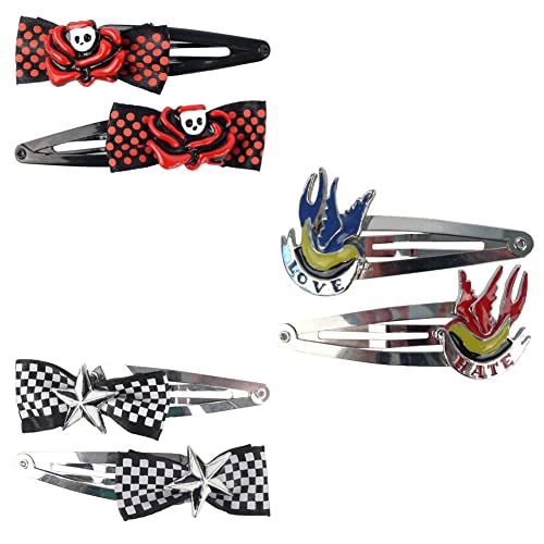 Haarspangen Lustige Auffällige Motive für Kinder Halloween Fasching Karneval Cosplay Haarschmuck für Damen (Ausgefallene Haarspangen im 3er Set) von ROCK DADDY Estd 2000 ROCK HARD CLOTHING