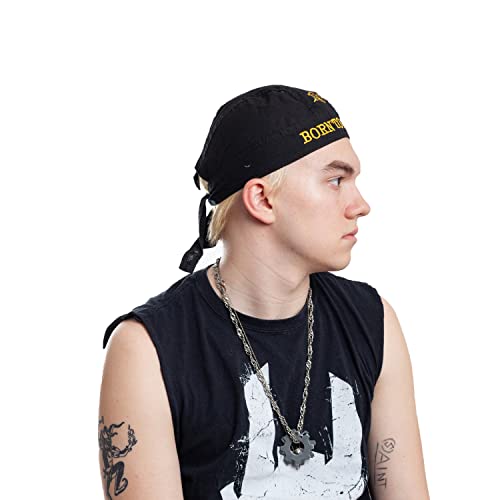 Kopftuch Atmungsaktiv Sports Bandana Bikertuch Radmütze Schnelltrocknend Pirat UV Schutz verstellbar Radsport Schweißabsorbierende Kopfbedeckung (Born To Be Wild Kopftuch) von ROCK DADDY Estd 2000 ROCK HARD CLOTHING