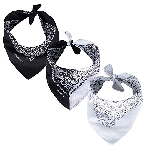 ROCK DADDY Estd 2000 ROCK HARD CLOTHING 3er Paisley Bandana Set Schwarz Weiß 55cm x 55cm Halstücher ROCK DADDY Estd 2000 ROCK HARD CLOTHING 3er Paisley Bandana Set Schwarz Weiß 55cm x 55cm Halstücher von ROCK DADDY Estd 2000 ROCK HARD CLOTHING