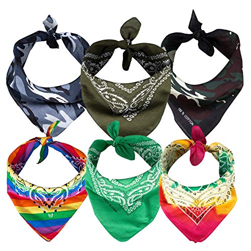 ROCK DADDY Estd 2000 ROCK HARD CLOTHING Bandana Set 55cm x 55cm Halstuch Multifunktionstuch Atmungsaktiv und Weich Schal für Damen Herren Unisex (Set 32) von ROCK DADDY Estd 2000 ROCK HARD CLOTHING