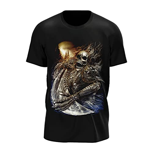 Wild Glowin The Dark Herren/Frauen T Shirt mit Totenköpfen Motiven (as3, Alpha, m, Regular, Regular, V1) von ROCK DADDY Estd 2000 ROCK HARD CLOTHING