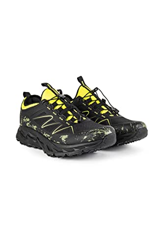 ROCK EXPERIENCE Herren Cross Roads Hiking Shoe, 0208 Kaviar + 2134 Sicherheit Gelb, 41 EU von Rock Experience