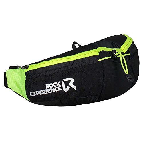 Rock Experience Light Run Unisex Rucksack, 0208 Caviar + 2134 Safety Yellow, Einheitsgröße von Rock Experience