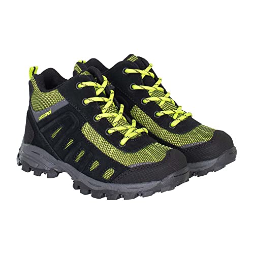 ROCK EXPERIENCE Rainbow Kids Hiking Shoe, 0208 Caviar + 1766 Lime Green, 26 EU von Rock Experience