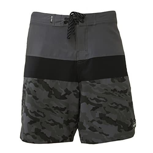 ROCK-IT Apparel® Badeshort Halios für Männer [Größen: S-3XL] - Olive/Graue Badehose für Herren - Angenehme Camouflage Boardshort - Perfekt für den Strand, Pool oder Freibad S von ROCK-IT Apparel