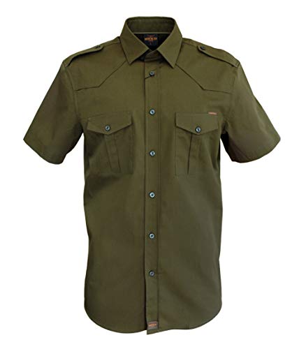 ROCK-IT Apparel® Hemd Herren Kurzarm [Größen S-5XL] - 100% Baumwolle - US-Hemd im coolen Military Look - Angenehmes Freizeithemd von ROCK-IT Apparel