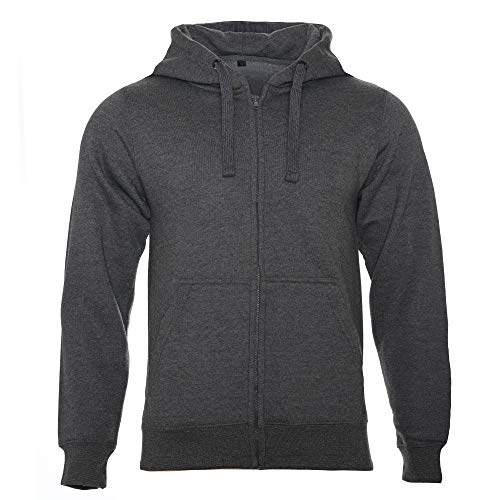 ROCK-IT Apparel® Herren Kapuzenjacke Zipper Hoodie Kapuzen Sweater Jacke Workerhoodie Pullover Hoody Größen XS-5XL - Farbe Dark H. Grau 3XL von ROCK-IT Apparel