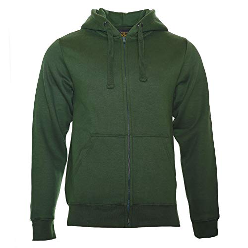 ROCK-IT Apparel® Herren Kapuzenjacke Zipper Hoodie Kapuzen Sweater Jacke Workerhoodie Pullover Hoody Größen XS-5XL - Farbe Emaille Grün 4X-Large von ROCK-IT Apparel