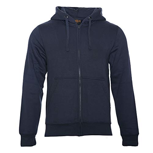 ROCK-IT Apparel® Herren Kapuzenjacke Zipper Hoodie Kapuzen Sweater Jacke Workerhoodie Pullover Hoody Größen XS-5XL - Farbe Navy Blau 4X-Large von ROCK-IT Apparel