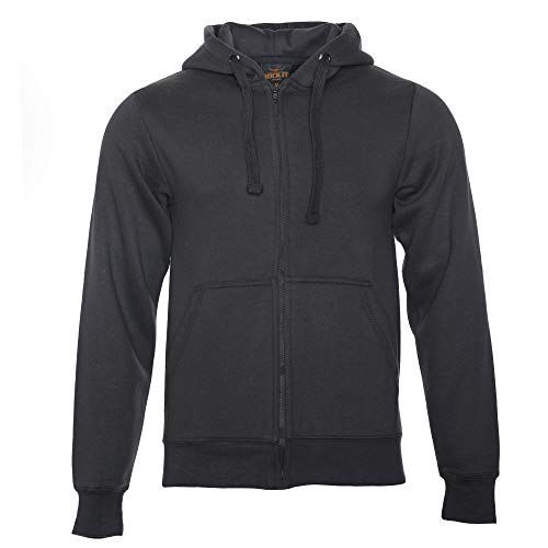 ROCK-IT Apparel® Herren Kapuzenjacke Zipper Hoodie Kapuzen Sweater Jacke Workerhoodie Pullover Hoody Größen XS-5XL - Farbe Schwarz 3X-Large von ROCK-IT Apparel