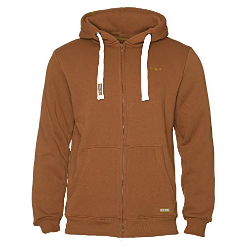 ROCK-IT Apparel® Herren Premium Kapuzenjacke Zipper Hoodie Kapuzen Sweater Jacke Workerhoodie Pullover Hoody Größen S-5XL Farbe Rost Braun 3XL von ROCK-IT Apparel