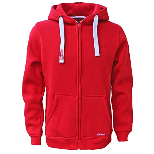 ROCK-IT Apparel® Herren Premium Kapuzenjacke Zipper Hoodie Kapuzen Sweater Jacke Workerhoodie Pullover Hoody Größen S-5XL Farbe Rot 3XL von ROCK-IT Apparel