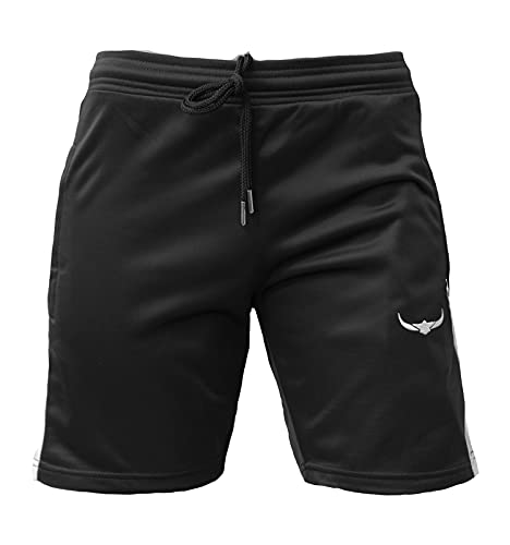 ROCK-IT Apparel® Herren Track Short - stylische und hochwertige Retro Style Trainingshose - Männer Fitness Kurze Hose - Größen S-XXXL - Farbe Schwarz/Weiß M von ROCK-IT Apparel