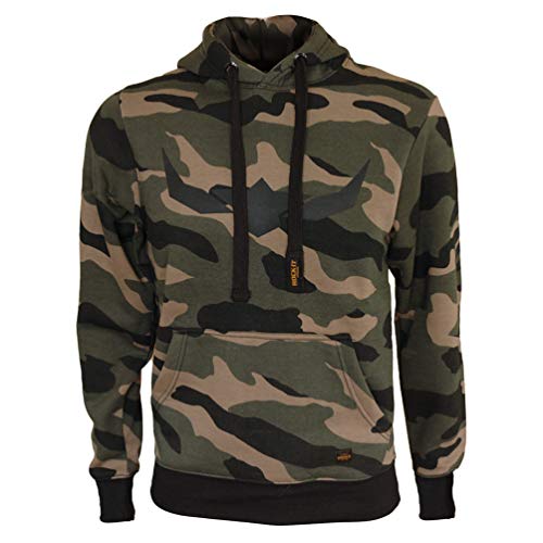 ROCK-IT Apparel Kapuzenpullover Herren Camouflage Kapuzensweater Urban Streetstyle Hoodie mit Kapuze und Fleece-Innenseite Hoody S-5XL RI1053 Camo Grün/Braun 3XL von ROCK-IT Apparel