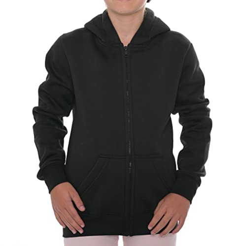 ROCK-IT Apparel® Kinder Kapuzenjacke Hoodie Kapuzen Sweaterjacke Pullover Zipper Hoody Größen 98-164 Farbe Schwarz 98/104 von ROCK-IT Apparel